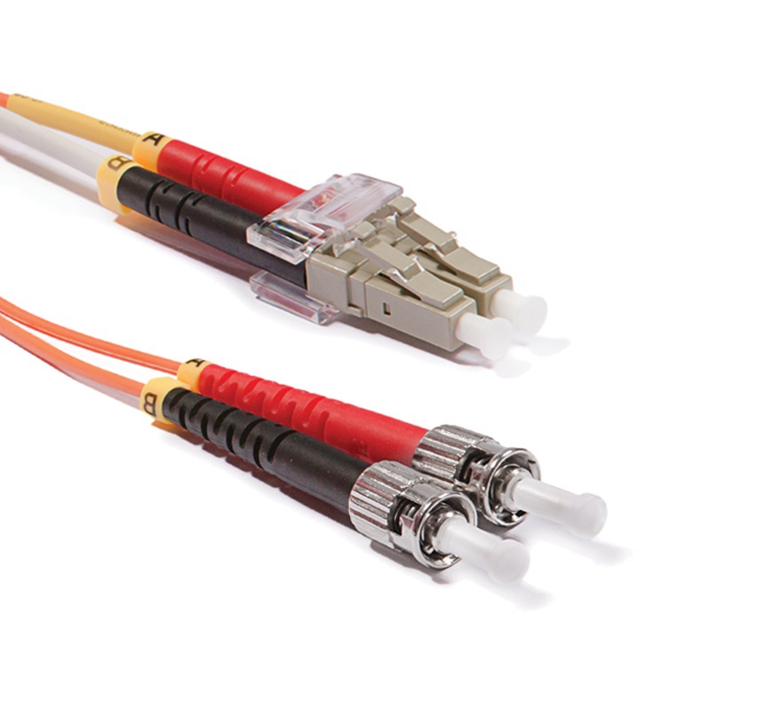 Keline optický patch kábel LC-ST Duplex, OM2, 50/125µm, LSOH